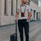 Skyborne - iTravel MINI passport wallet golden oak